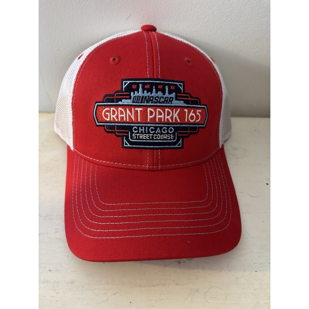 Nascar NEW NWT Red Grant Park 165 Chicago Street Course Mesh SnapBack Hat OS